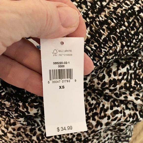 NWT Old Navy size XS leopard print spaghetti strap elastic back sundress - Picture 9 of 14